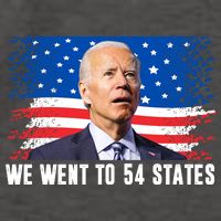 We Went To 54 States Confused Biden Funny Vector Backpack