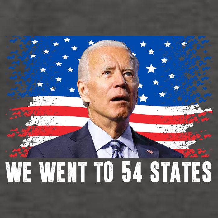 We Went To 54 States Confused Biden Funny Vector Backpack
