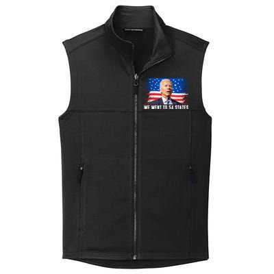 We Went To 54 States Confused Biden Funny Collective Smooth Fleece Vest