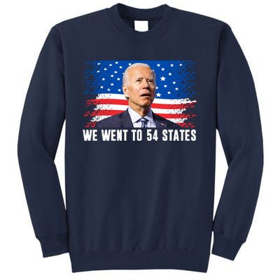 We Went To 54 States Confused Biden Funny Tall Sweatshirt