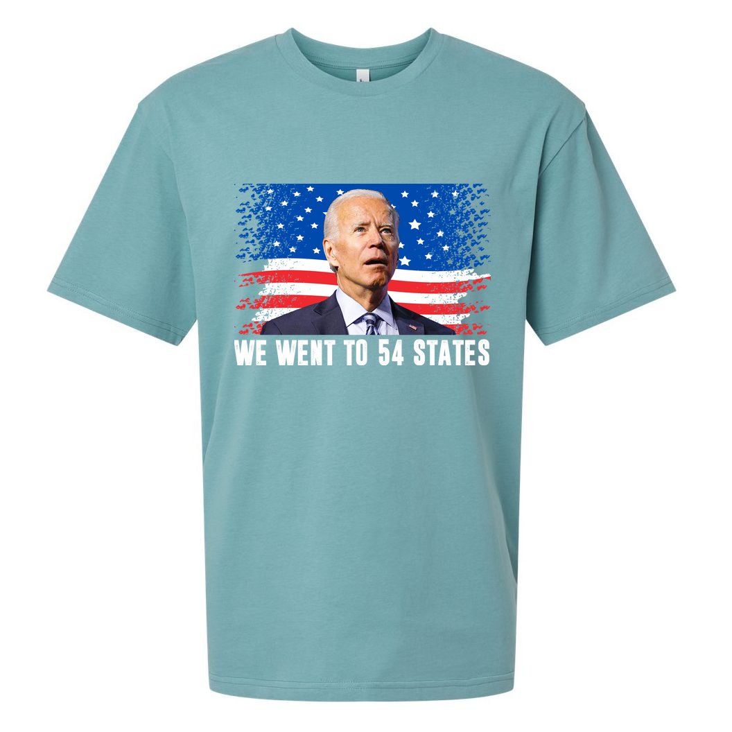 We Went To 54 States Confused Biden Funny Sueded Cloud Jersey T-Shirt