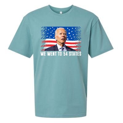 We Went To 54 States Confused Biden Funny Sueded Cloud Jersey T-Shirt