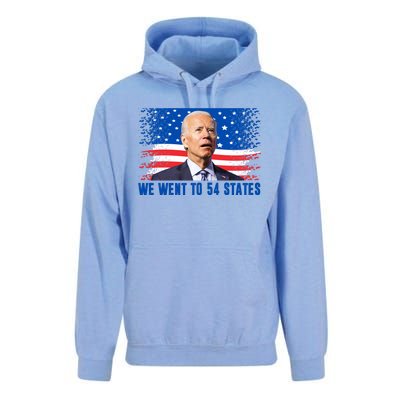 We Went To 54 States Confused Biden Funny Unisex Surf Hoodie