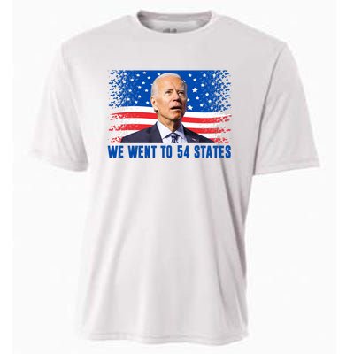 We Went To 54 States Confused Biden Funny Cooling Performance Crew T-Shirt