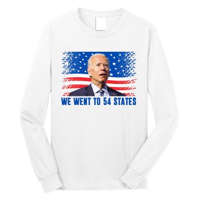 We Went To 54 States Confused Biden Funny Long Sleeve Shirt