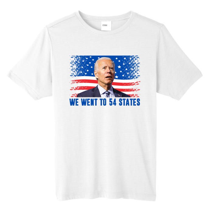 We Went To 54 States Confused Biden Funny Tall Fusion ChromaSoft Performance T-Shirt