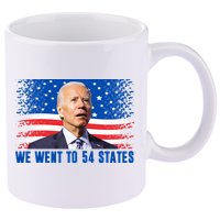 We Went To 54 States Confused Biden Funny 11oz C Handle Ceramic Mug
