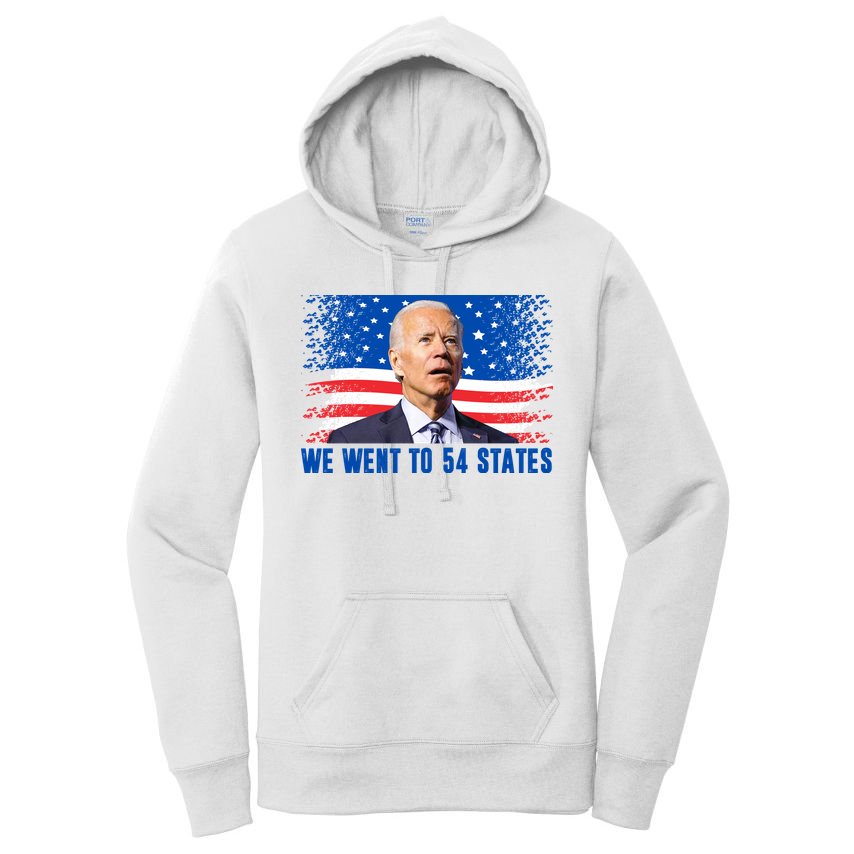 We Went To 54 States Confused Biden Funny Women's Pullover Hoodie