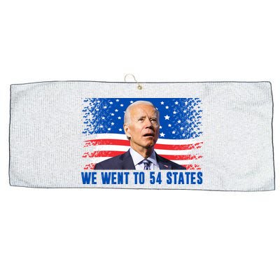 We Went To 54 States Confused Biden Funny Large Microfiber Waffle Golf Towel
