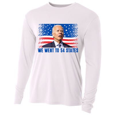We Went To 54 States Confused Biden Funny Cooling Performance Long Sleeve Crew