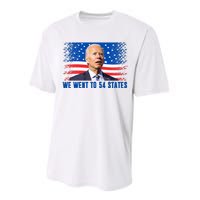 We Went To 54 States Confused Biden Funny Performance Sprint T-Shirt