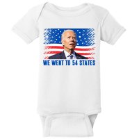 We Went To 54 States Confused Biden Funny Baby Bodysuit