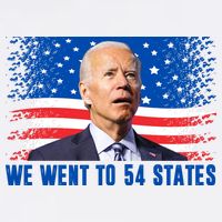 We Went To 54 States Confused Biden Funny Baby Bodysuit