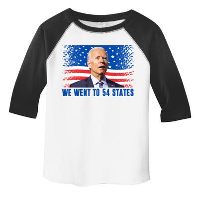 We Went To 54 States Confused Biden Funny Toddler Fine Jersey T-Shirt