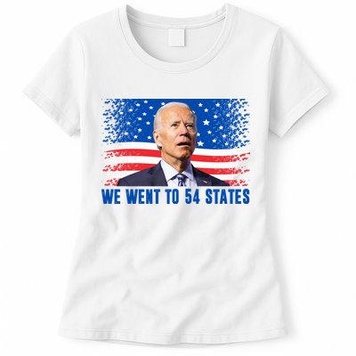 We Went To 54 States Confused Biden Funny Womens T-Shirt
