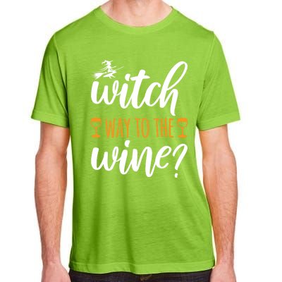 Witch Way To The Wine Halloween Funny Funny Gift Adult ChromaSoft Performance T-Shirt