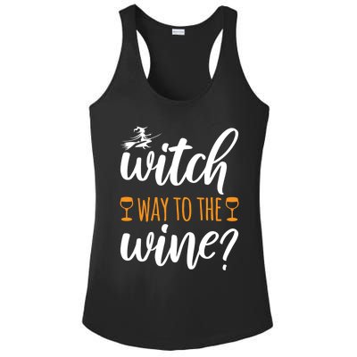 Witch Way To The Wine Halloween Funny Funny Gift Ladies PosiCharge Competitor Racerback Tank