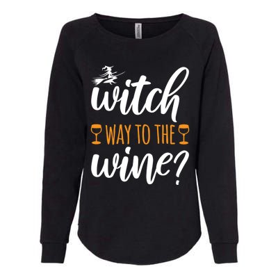 Witch Way To The Wine Halloween Funny Funny Gift Womens California Wash Sweatshirt