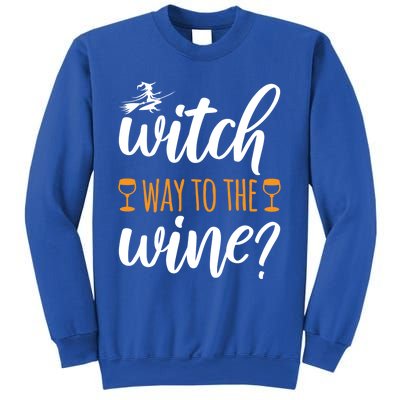 Witch Way To The Wine Halloween Funny Funny Gift Sweatshirt