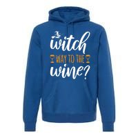 Witch Way To The Wine Halloween Funny Funny Gift Premium Hoodie