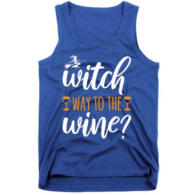 Witch Way To The Wine Halloween Funny Funny Gift Tank Top