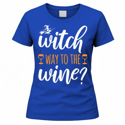 Witch Way To The Wine Halloween Funny Funny Gift Women's T-Shirt