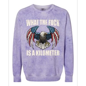 Wtf What The Fuck Is A Kilometer George Washington July 4th Colorblast Crewneck Sweatshirt