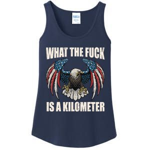 Wtf What The Fuck Is A Kilometer George Washington July 4th Ladies Essential Tank