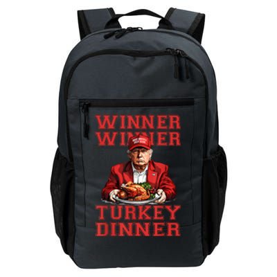 Winner Winner Turkey Dinner Humor Funny Trump Thanksgiving Daily Commute Backpack