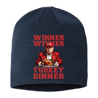 Winner Winner Turkey Dinner Humor Funny Trump Thanksgiving Sustainable Beanie