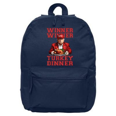 Winner Winner Turkey Dinner Humor Funny Trump Thanksgiving 16 in Basic Backpack