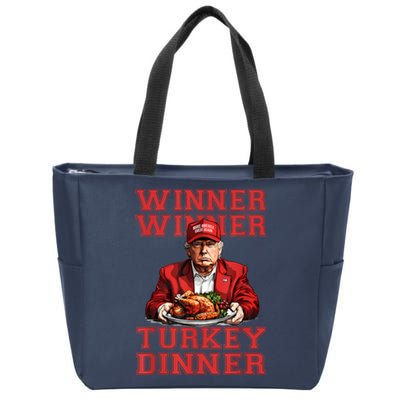 Winner Winner Turkey Dinner Humor Funny Trump Thanksgiving Zip Tote Bag