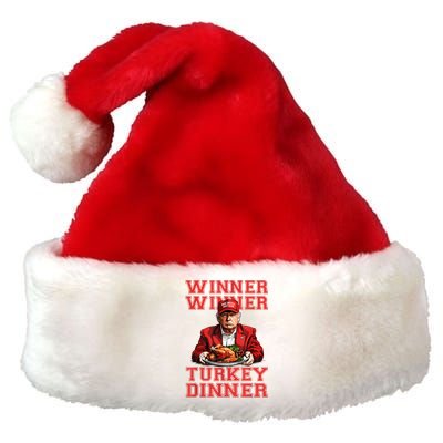 Winner Winner Turkey Dinner Humor Funny Trump Thanksgiving Premium Christmas Santa Hat