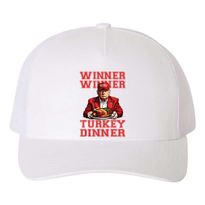 Winner Winner Turkey Dinner Humor Funny Trump Thanksgiving Yupoong Adult 5-Panel Trucker Hat