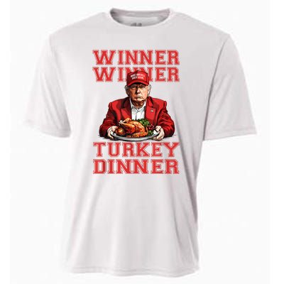 Winner Winner Turkey Dinner Humor Funny Trump Thanksgiving Cooling Performance Crew T-Shirt