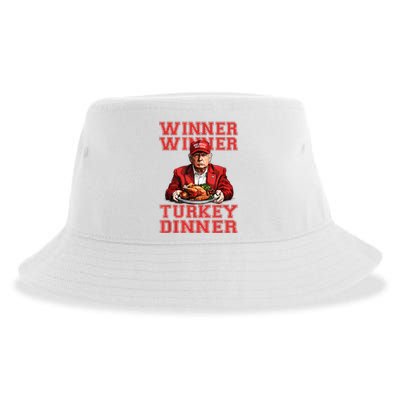 Winner Winner Turkey Dinner Humor Funny Trump Thanksgiving Sustainable Bucket Hat