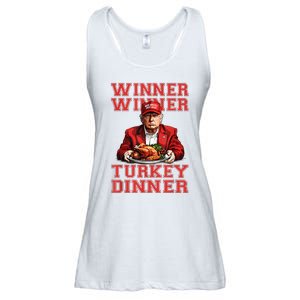 Winner Winner Turkey Dinner Humor Funny Trump Thanksgiving Ladies Essential Flowy Tank