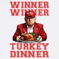 Winner Winner Turkey Dinner Humor Funny Trump Thanksgiving Flatbill Hat