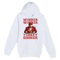 Winner Winner Turkey Dinner Humor Funny Trump Thanksgiving Premium Pullover Hoodie