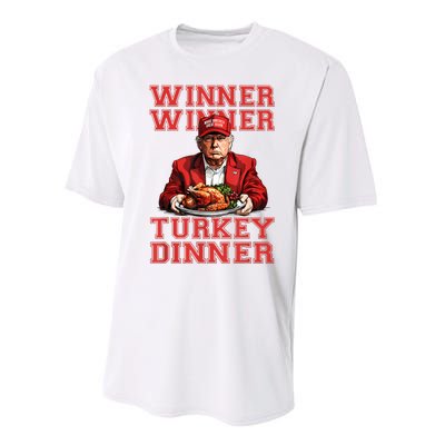 Winner Winner Turkey Dinner Humor Funny Trump Thanksgiving Performance Sprint T-Shirt