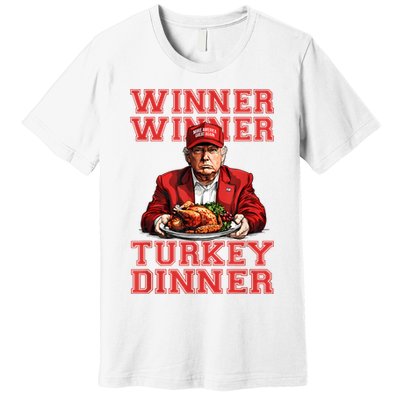 Winner Winner Turkey Dinner Humor Funny Trump Thanksgiving Premium T-Shirt