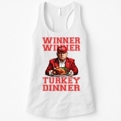 Winner Winner Turkey Dinner Humor Funny Trump Thanksgiving Womens Tank Top