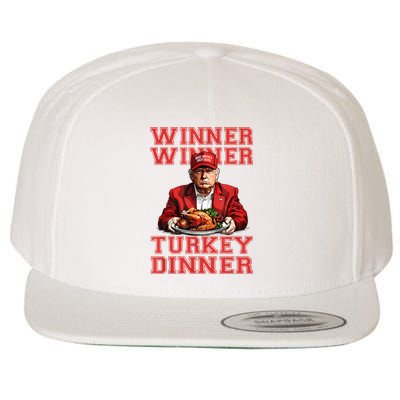 Winner Winner Turkey Dinner Humor Funny Trump Thanksgiving Wool Snapback Cap