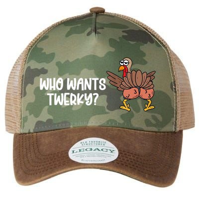 Who Wants Twerky Funny Thanksgiving Legacy Tie Dye Trucker Hat