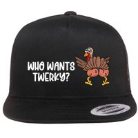 Who Wants Twerky Funny Thanksgiving Flatbill Hat