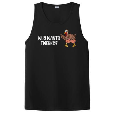 Who Wants Twerky Funny Thanksgiving PosiCharge Competitor Tank