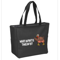 Who Wants Twerky Funny Thanksgiving Zip Tote Bag