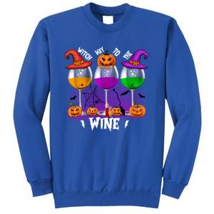 Witch Way To The Wine Halloween Funny Cute Gift Sweatshirt