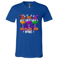 Witch Way To The Wine Halloween Funny Cute Gift V-Neck T-Shirt