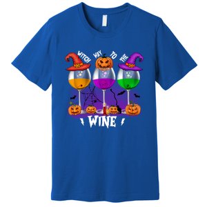 Witch Way To The Wine Halloween Funny Cute Gift Premium T-Shirt